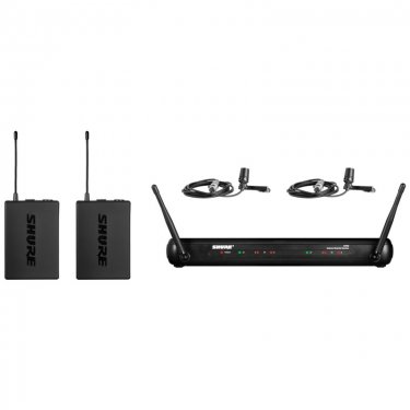Shure SVX188/CVL 舒尔双领夹无线话筒 无线领夹式话筒（一拖二）