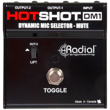 Radial,HotShot DM-1,现场对讲话筒切换开关DI直插盒,线路输入选择器,切换器,脚踏开
