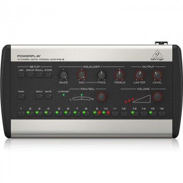 百灵达 Behringer P16-M 个人监听调音台 个人监听系统  16通道数字个人监听调音台