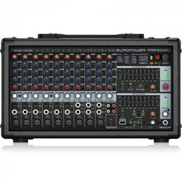 百灵达 Behringer PMP2000D 有源调音台 带功放调音台 模拟调音台 带效果调音台 会议