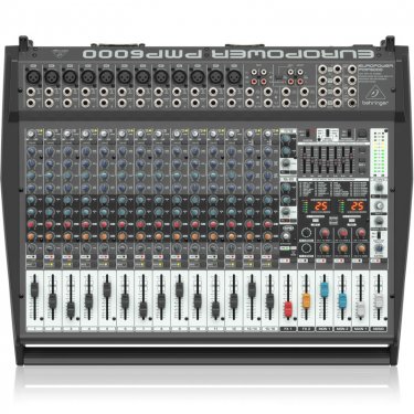 百灵达 Behringer PMP6000 有源调音台 带功放调音台 模拟调音台 带效果调音台 会议