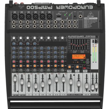 百灵达 Behringer PMP500 有源调音台 带功放调音台 模拟调音台 带效果调音台 会议