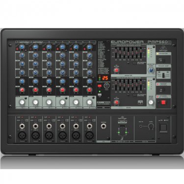 百灵达 Behringer PMP560M 有源调音台 带功放调音台 机架式调音台 模拟调音台 带效